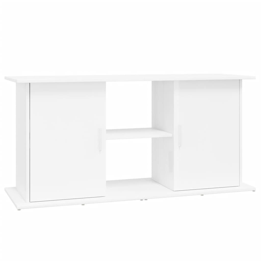 Aquarium Stand 121x41x58 cm Gloss White Multilayer Wood