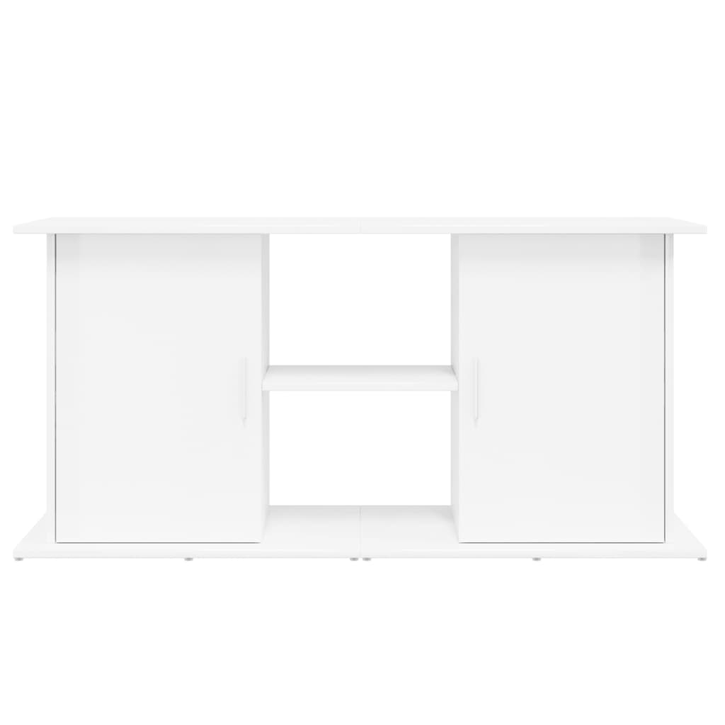 Supporto Acquario 121x41x58 cm Legno Multistrato Bianco Lucido