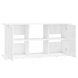 Aquarium Stand 121x41x58 cm Gloss White Multilayer Wood