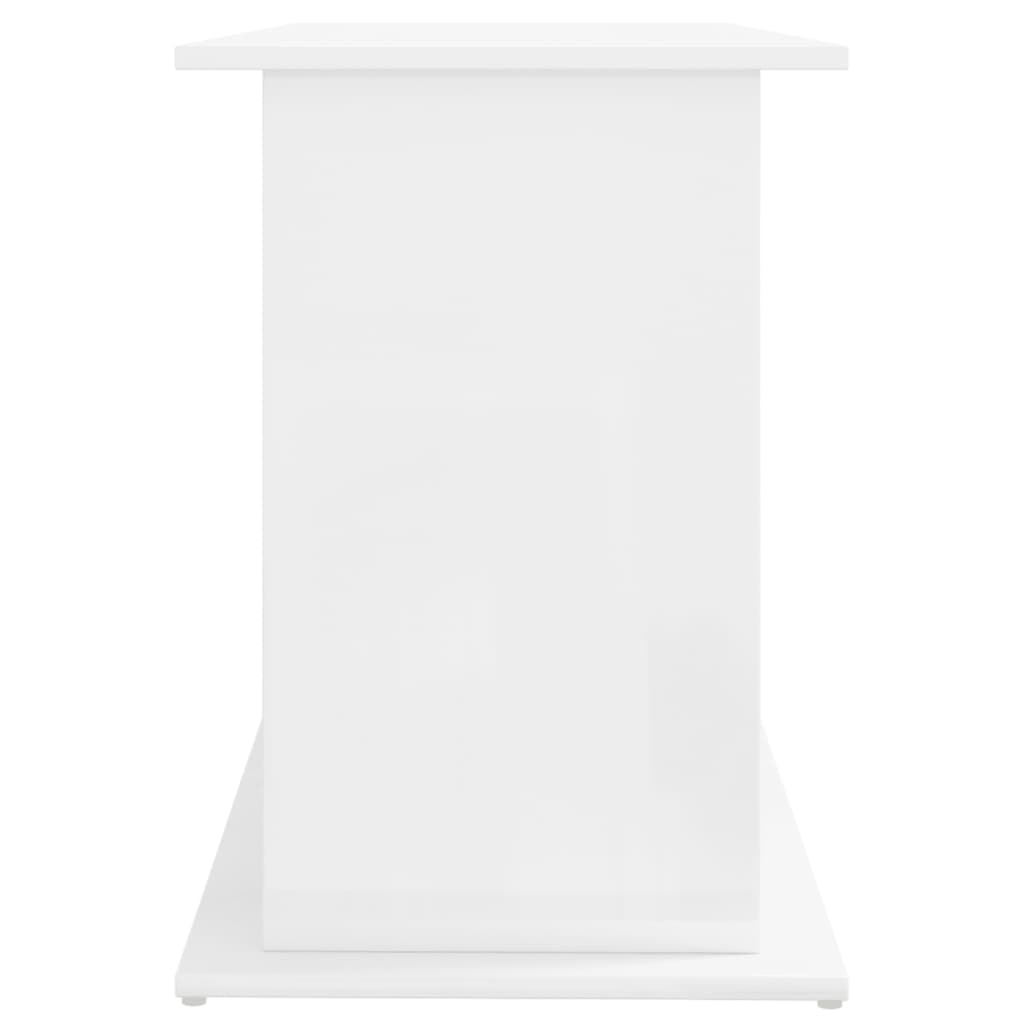 Aquarium Stand 121x41x58 cm Gloss White Multilayer Wood