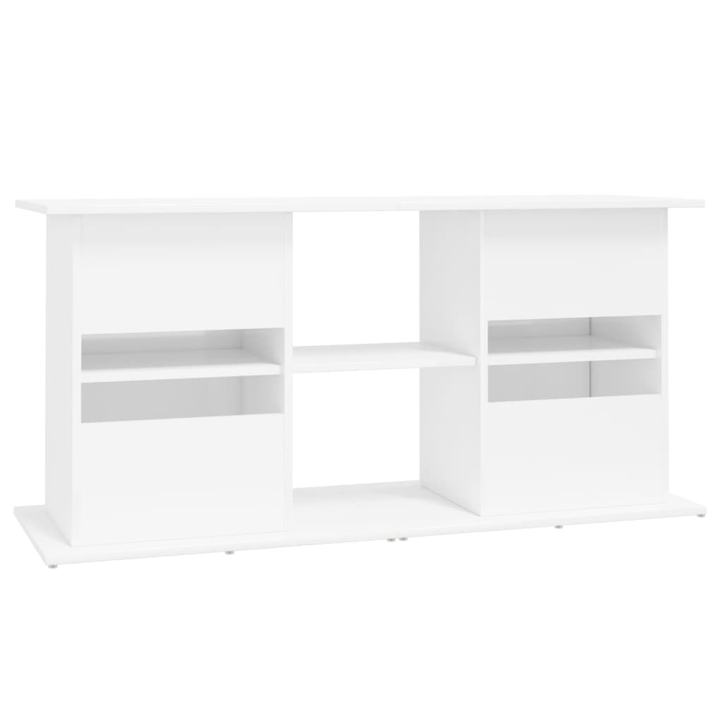 Aquarium Stand 121x41x58 cm Gloss White Multilayer Wood