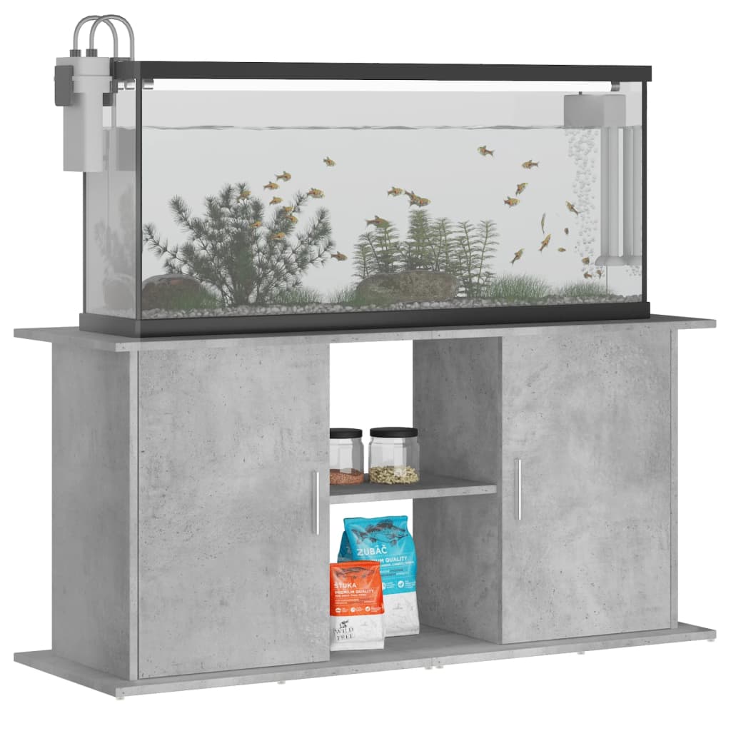 Aquarium Support 121x41x58 cm Cement Gray Multilayer Wood