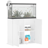 White Aquarium Stand 81x36x73 cm in Multilayer Wood