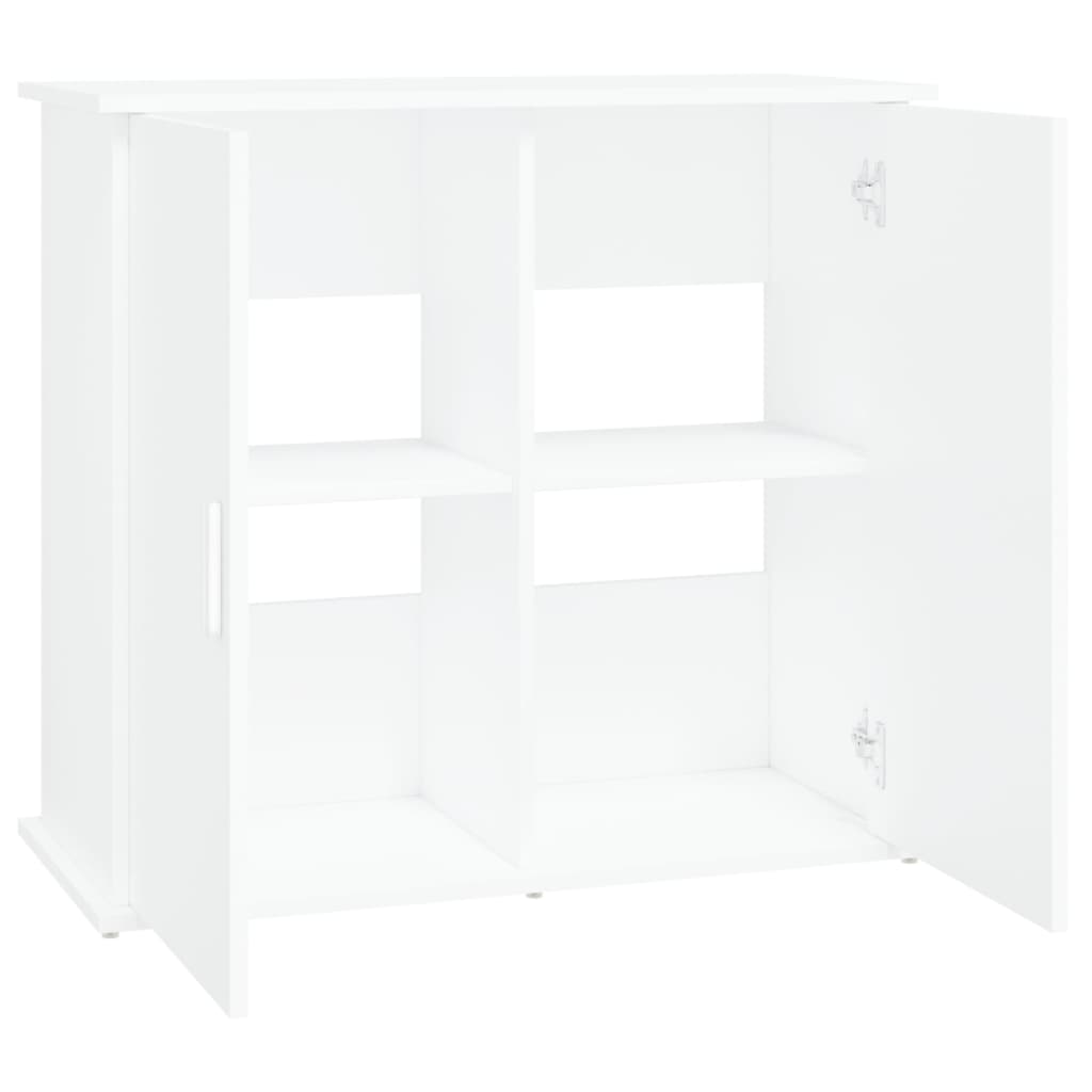 White Aquarium Stand 81x36x73 cm in Multilayer Wood