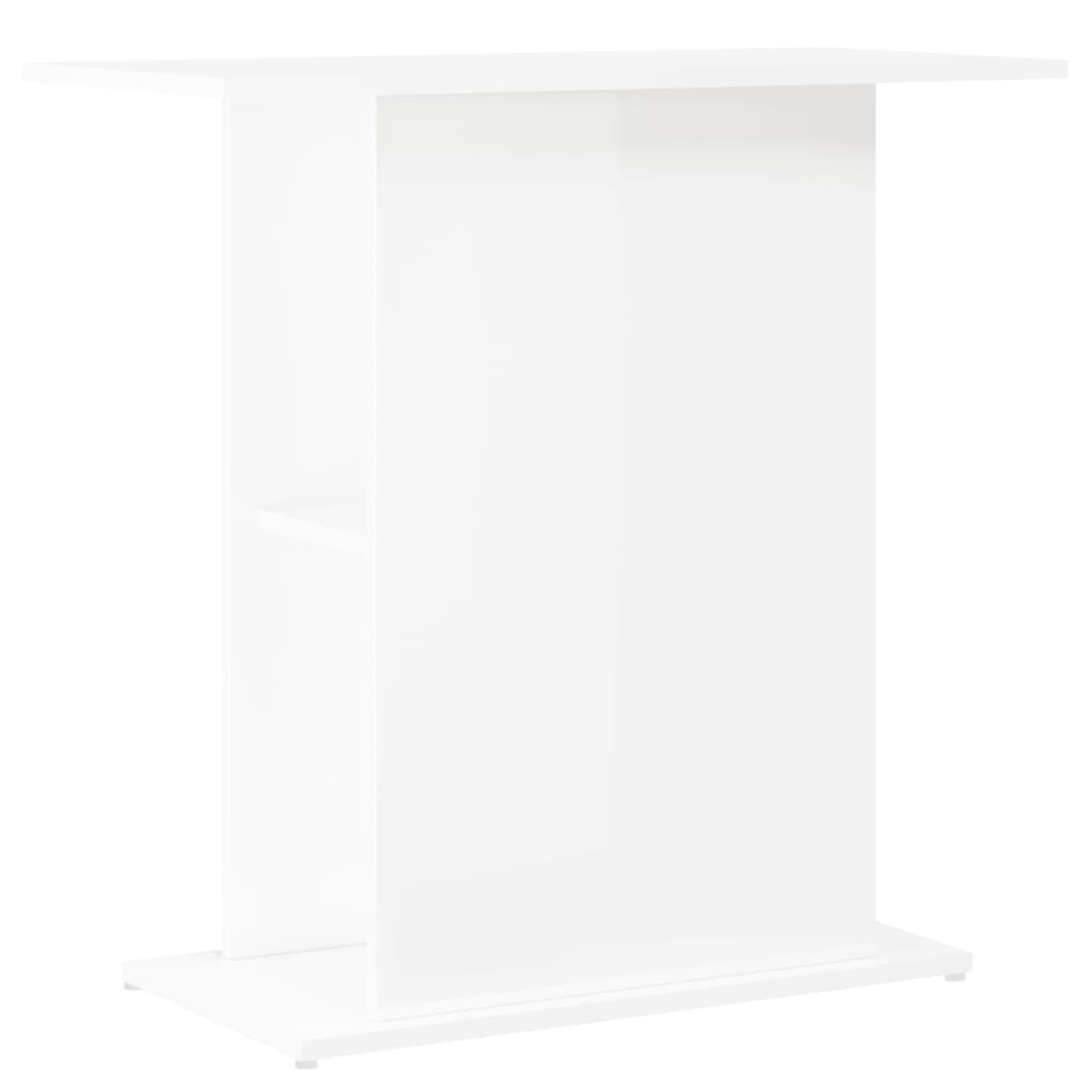 Aquarium Stand 75x36x72.5 cm Gloss White Plywood