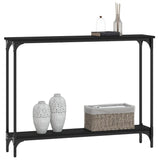 Tavolino Consolle Nero 100x22,5x75 cm in Legno Multistrato