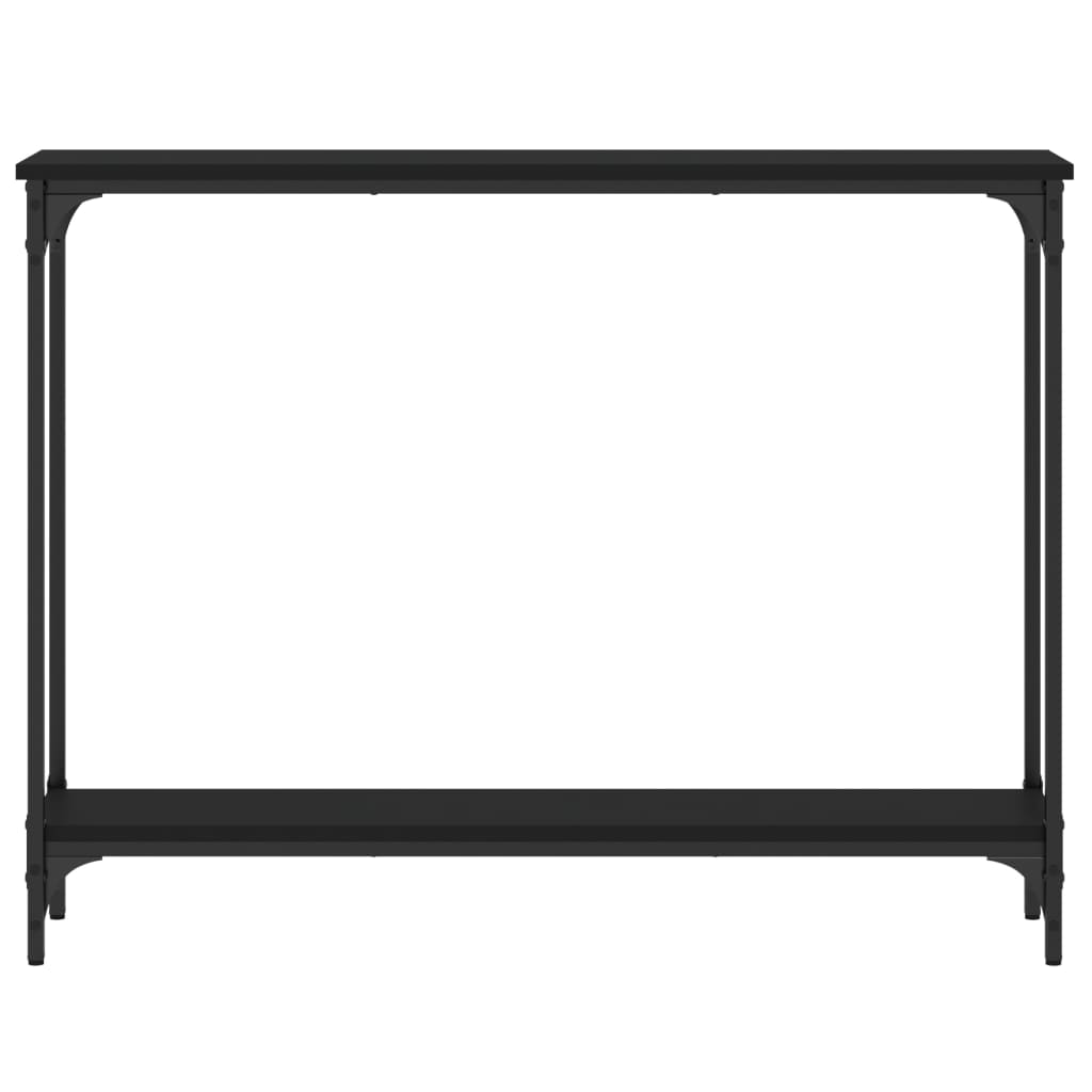 Tavolino Consolle Nero 100x22,5x75 cm in Legno Multistrato