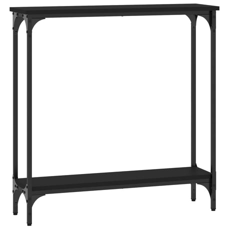 Tavolino Consolle Nero 75x22,5x75 cm in Legno Multistrato