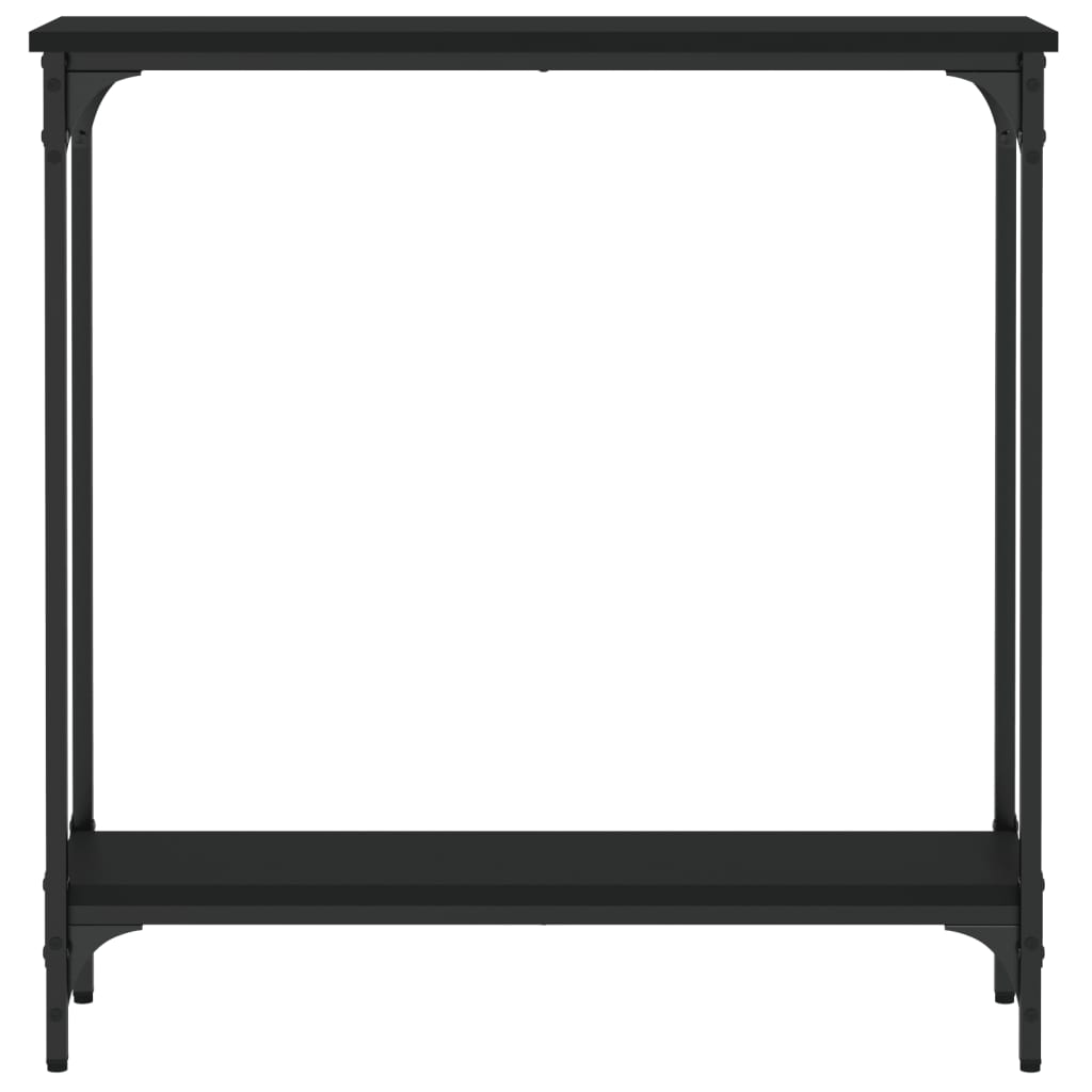 Tavolino Consolle Nero 75x22,5x75 cm in Legno Multistrato