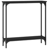 Tavolino Consolle Nero 75x22,5x75 cm in Legno Multistrato