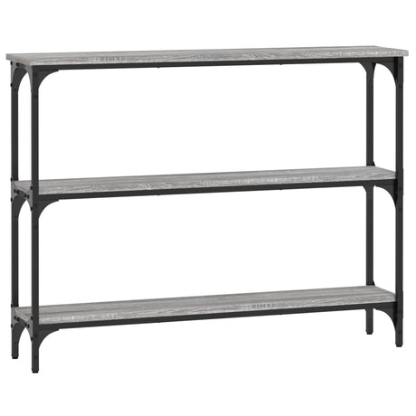 Tavolino Consolle Grigio Sonoma 100x22,5x75cm Legno Multistrato