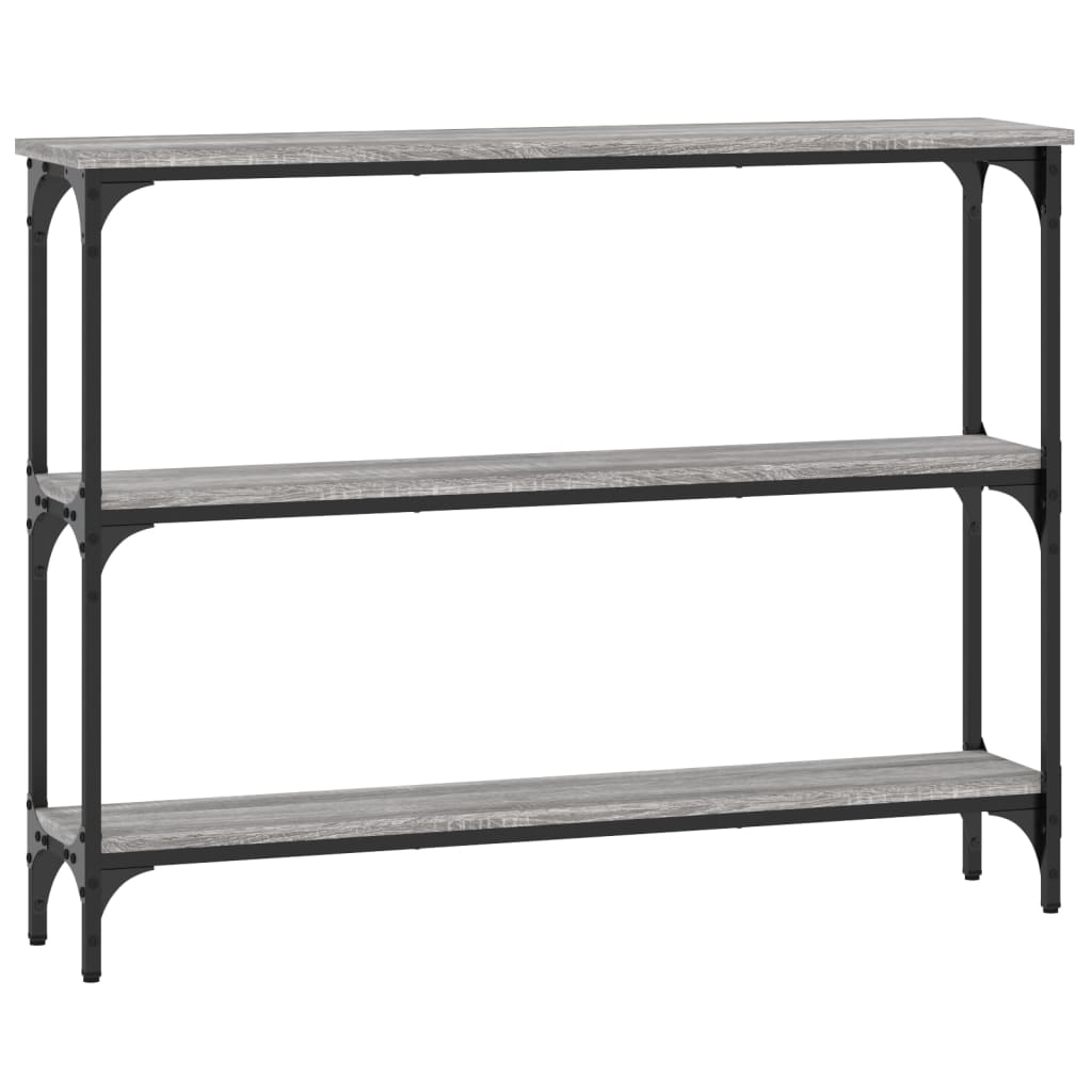 Tavolino Consolle Grigio Sonoma 100x22,5x75cm Legno Multistrato