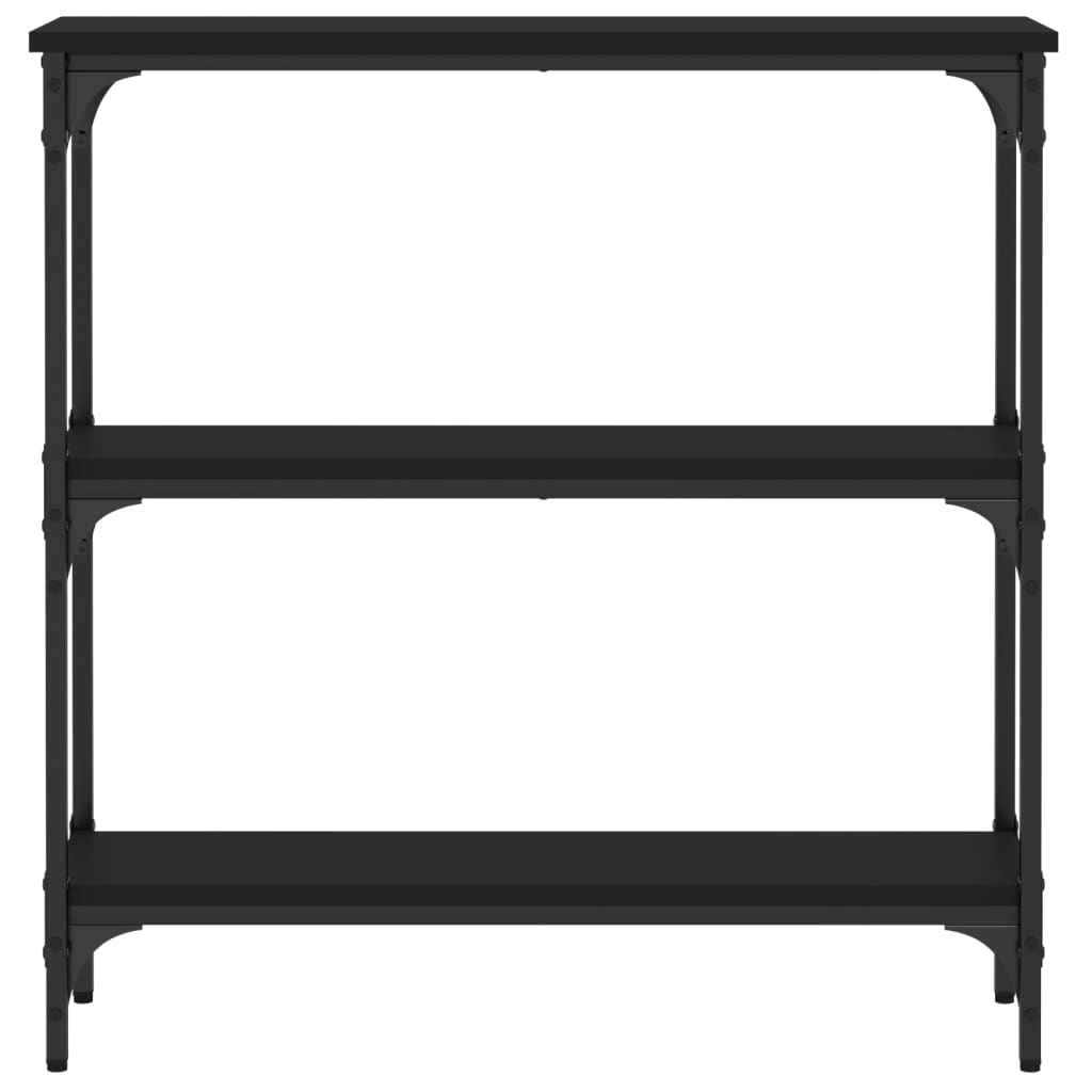 Tavolino Consolle Nero 75x22,5x75 cm in Legno Multistrato