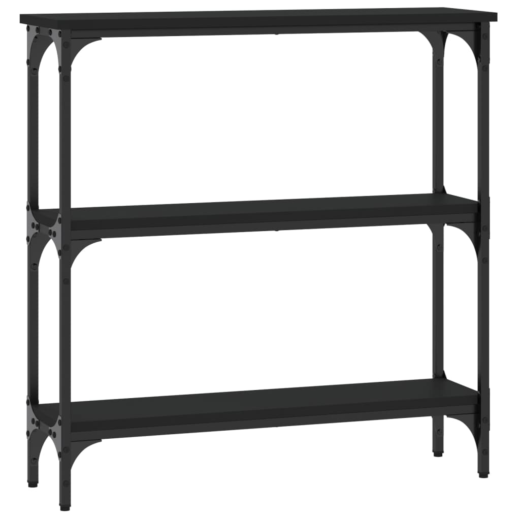 Tavolino Consolle Nero 75x22,5x75 cm in Legno Multistrato