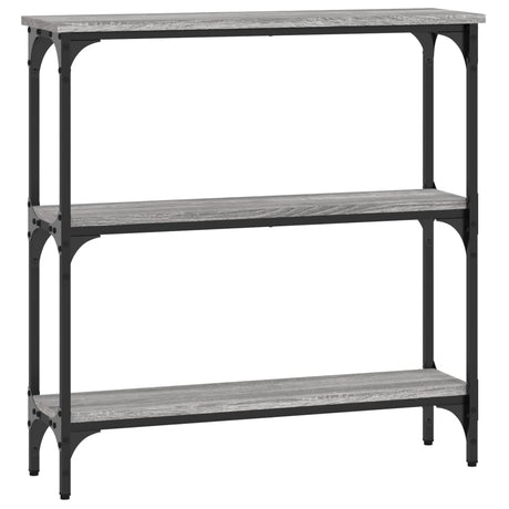 Tavolino Consolle Grigio Sonoma 75x22,5x75 cm Legno Multistrato