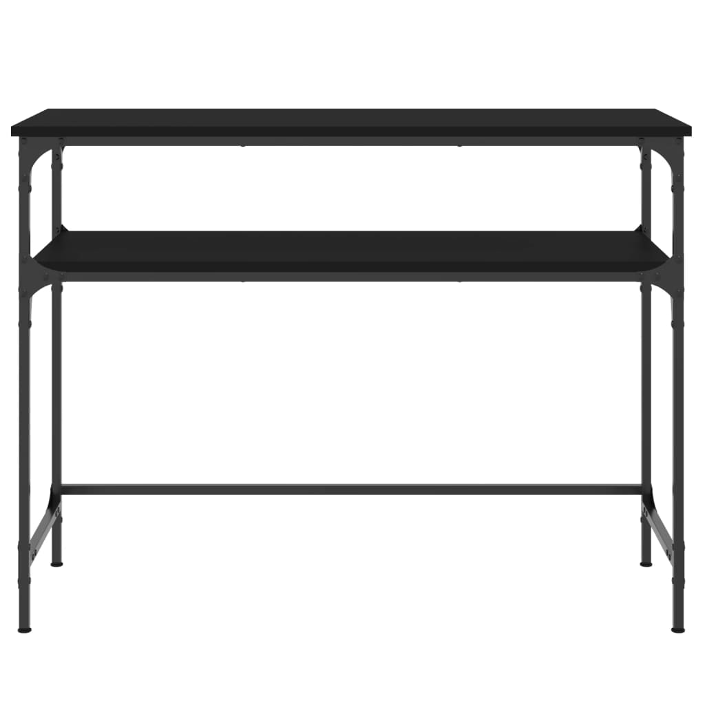 Tavolino Consolle Nero 100x35,5x75 cm in Legno Multistrato