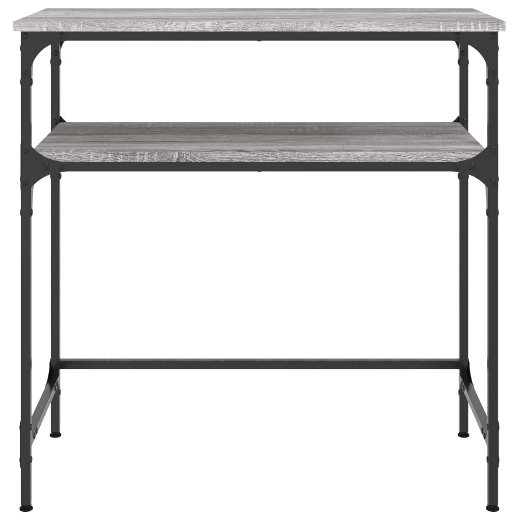 Tavolino Consolle Grigio Sonoma 75x35,5x75 cm Legno Multistrato