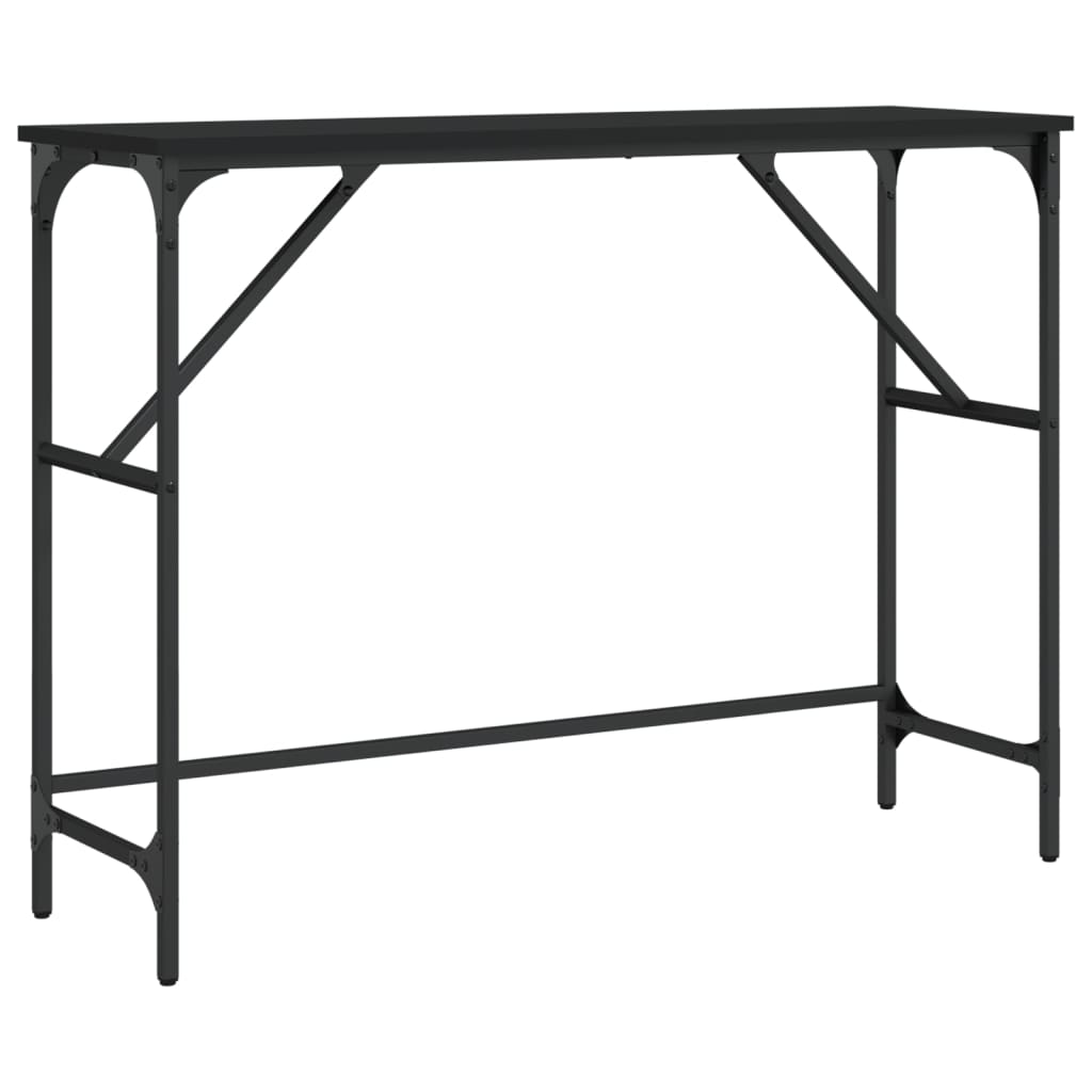 Tavolino Consolle Nero 100x32x75 cm in Legno Multistrato