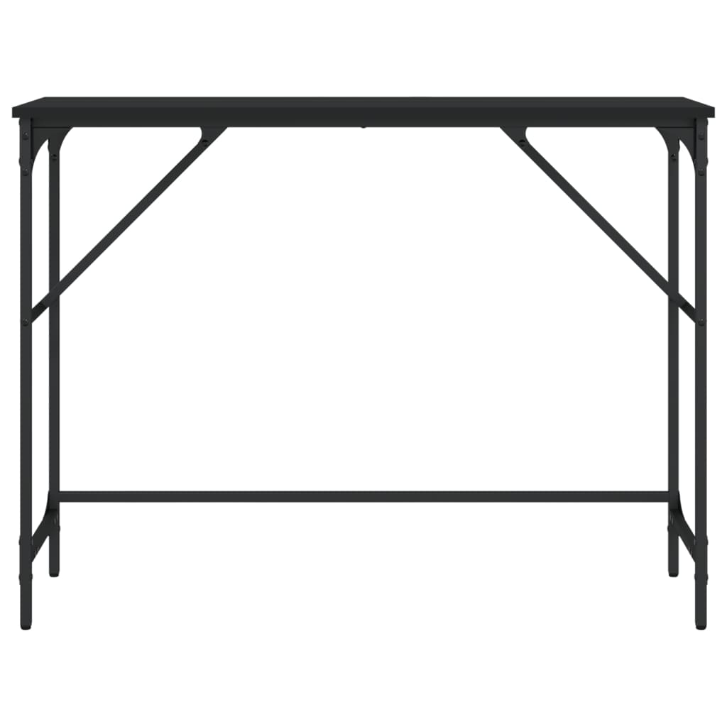 Tavolino Consolle Nero 100x32x75 cm in Legno Multistrato