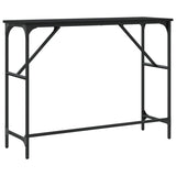 Tavolino Consolle Nero 100x32x75 cm in Legno Multistrato