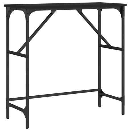 Tavolino Consolle Nero 75x32x75 cm in Legno Multistrato