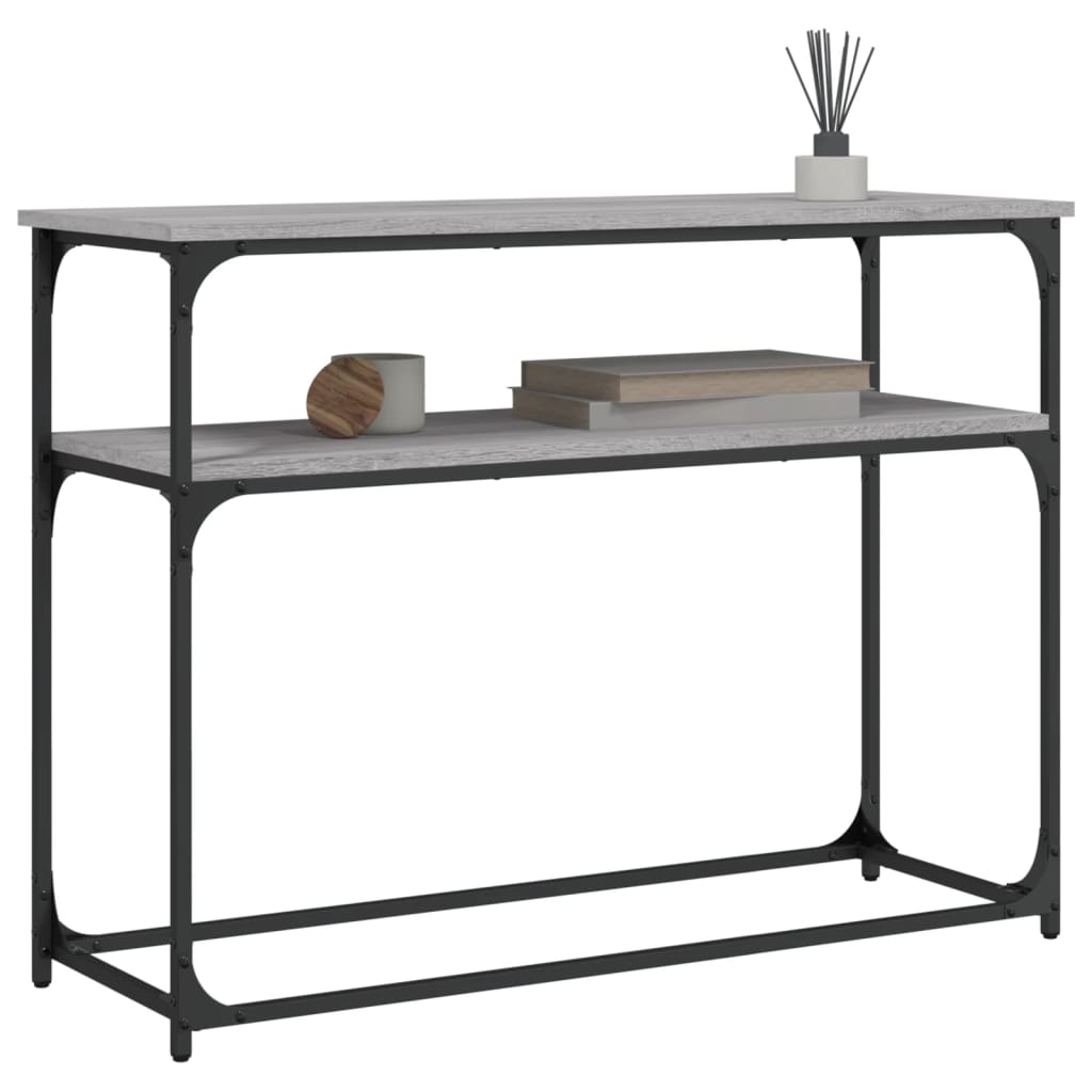 Tavolino Consolle Grigio Sonoma 100x35,5x75cm Legno Multistrato