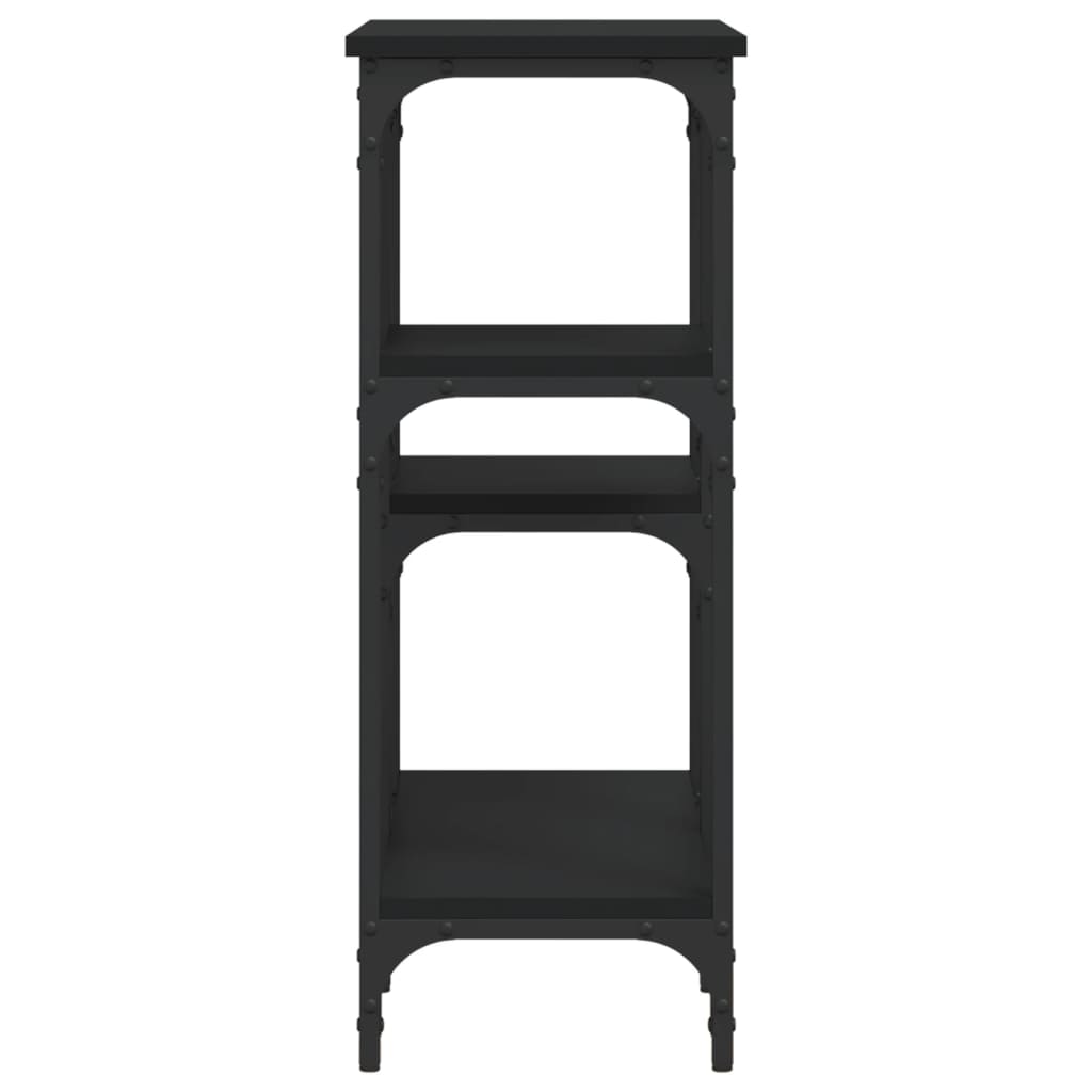 Tavolino Consolle Nero 80x29x75 cm in Legno Multistrato