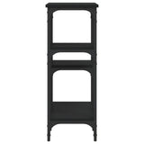 Tavolino Consolle Nero 80x29x75 cm in Legno Multistrato