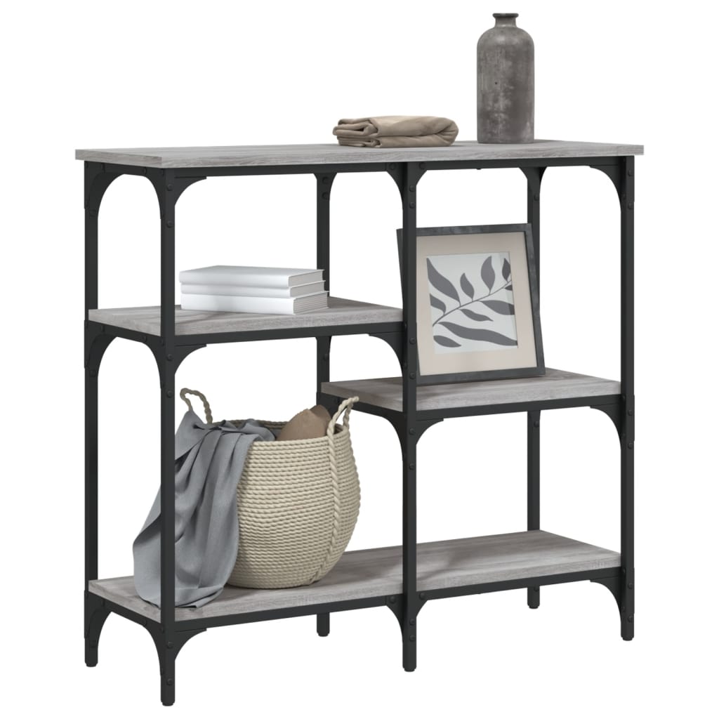 Tavolo Consolle Grigio Sonoma 80x29x75 cm in Legno Multistrato