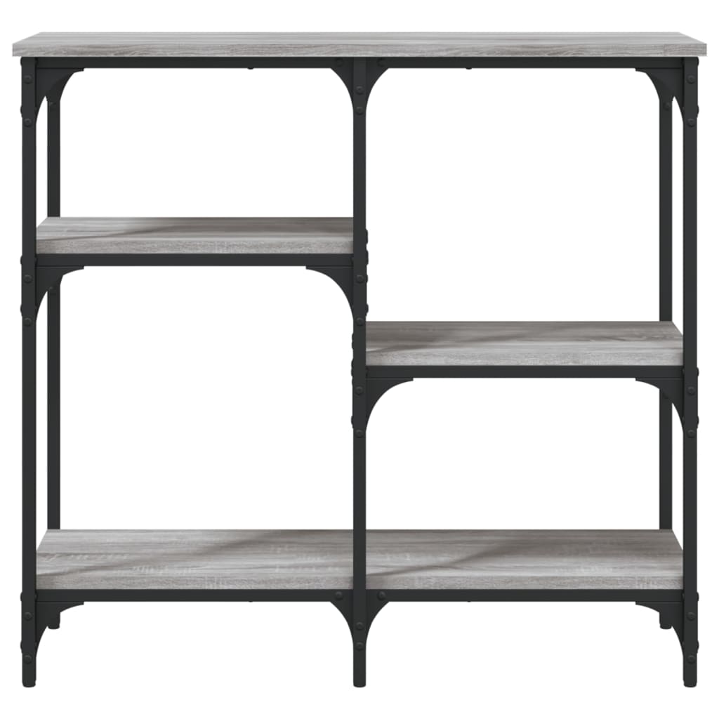 Tavolo Consolle Grigio Sonoma 80x29x75 cm in Legno Multistrato