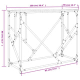 Tavolino Consolle Nero 100x40x80 cm in Legno Multistrato