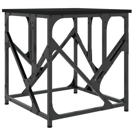 Tavolino da Salotto Nero 45x45x47,5 cm in Legno Multistrato