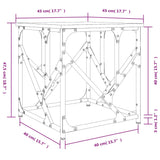 Tavolino Salotto Rovere Sonoma 45x45x47,5 cm Legno Multistrato