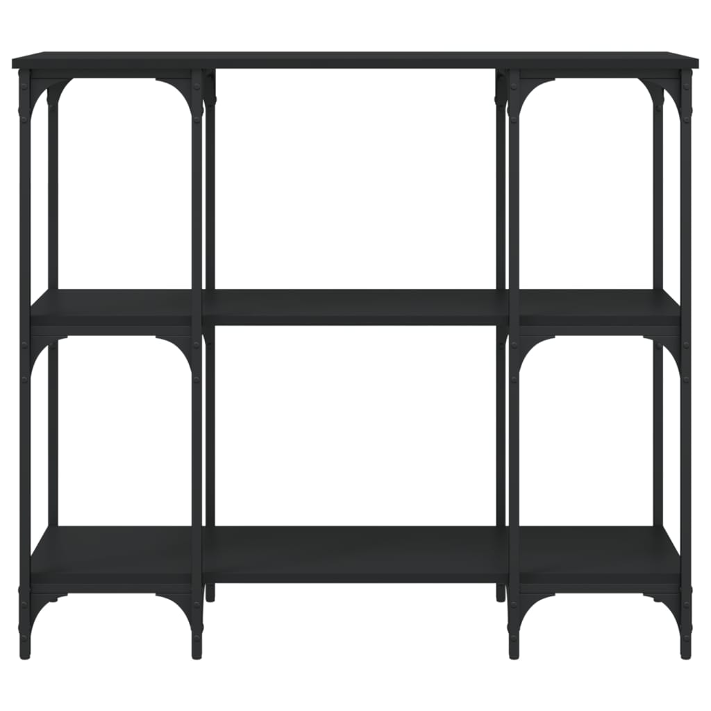 Tavolino Consolle Nero 102x35x90 cm in Legno Multistrato