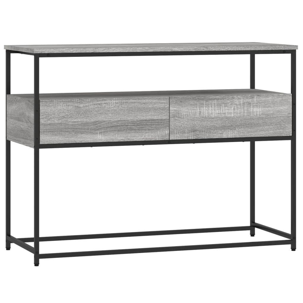 Tavolino Consolle Grigio Sonoma 100x40x75cm Legno Multistrato