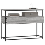 Tavolino Consolle Grigio Sonoma 100x40x75cm Legno Multistrato