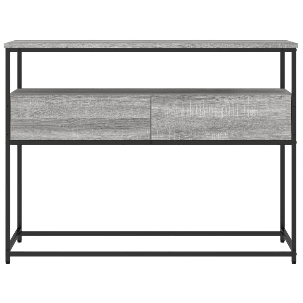 Tavolino Consolle Grigio Sonoma 100x40x75cm Legno Multistrato