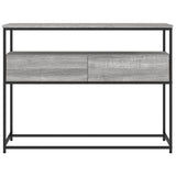 Tavolino Consolle Grigio Sonoma 100x40x75cm Legno Multistrato