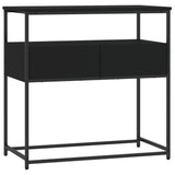 Tavolino Consolle Nero 75x40x75 cm in Legno Multistrato