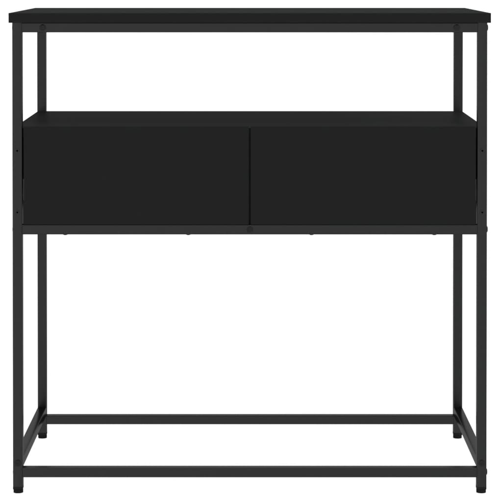 Tavolino Consolle Nero 75x40x75 cm in Legno Multistrato