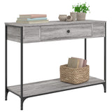 Tavolino Consolle Grigio Sonoma 100x34,5x75cm Legno Multistrato