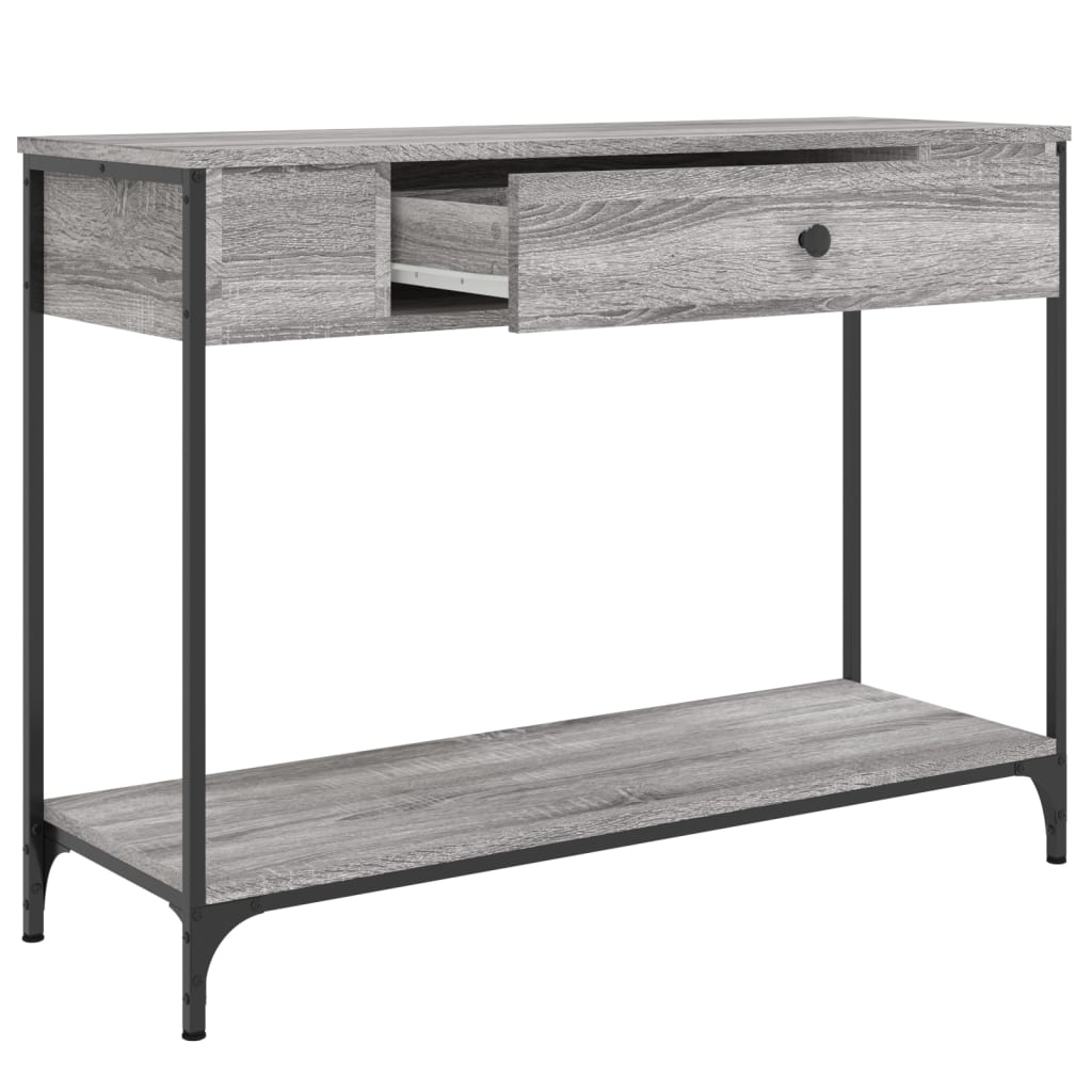 Tavolino Consolle Grigio Sonoma 100x34,5x75cm Legno Multistrato