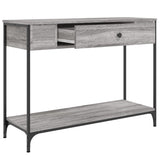 Tavolino Consolle Grigio Sonoma 100x34,5x75cm Legno Multistrato