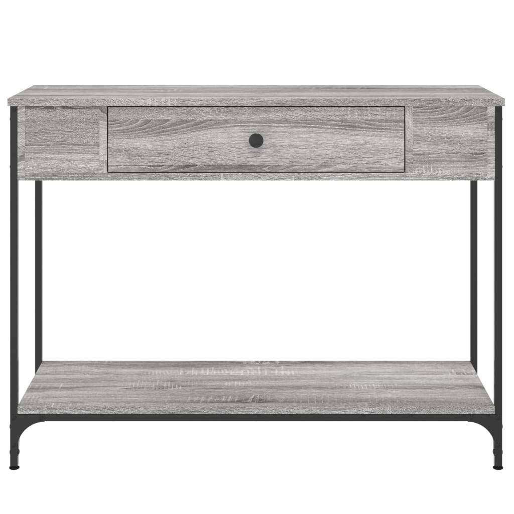 Tavolino Consolle Grigio Sonoma 100x34,5x75cm Legno Multistrato