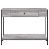 Tavolino Consolle Grigio Sonoma 100x34,5x75cm Legno Multistrato