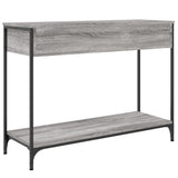 Tavolino Consolle Grigio Sonoma 100x34,5x75cm Legno Multistrato