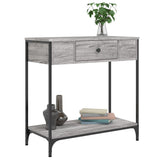 Tavolino Consolle Grigio Sonoma 75x34,5x75cm Legno Multistrato