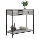 Tavolino Consolle Grigio Sonoma 75x34,5x75cm Legno Multistrato