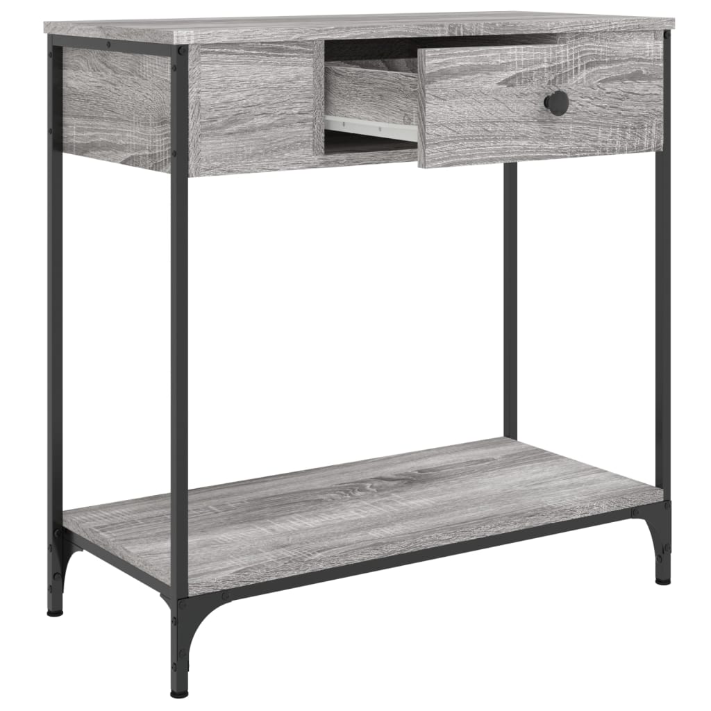 Tavolino Consolle Grigio Sonoma 75x34,5x75cm Legno Multistrato