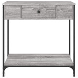 Tavolino Consolle Grigio Sonoma 75x34,5x75cm Legno Multistrato